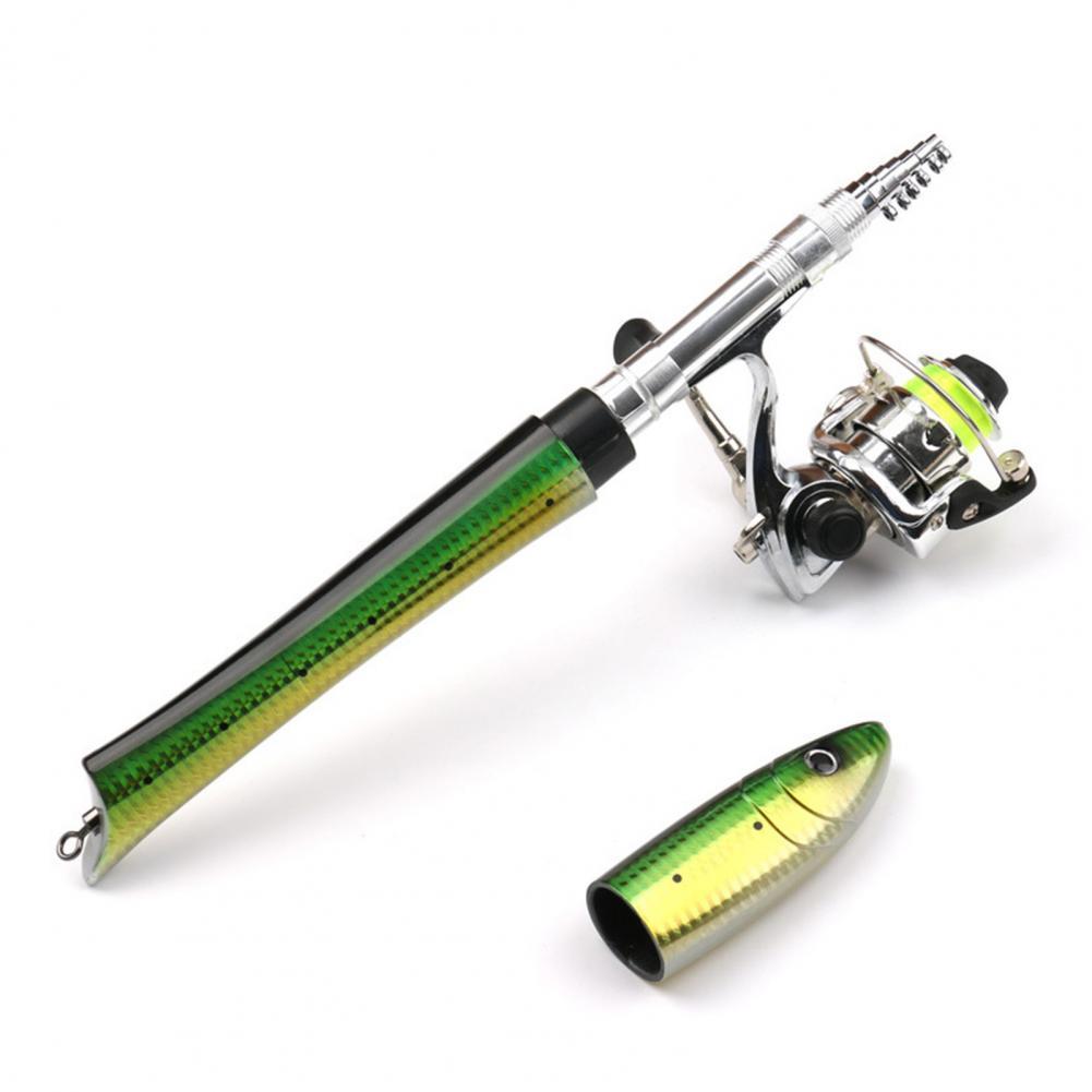 Fishing Rod Spinning - Olta Teleskopik Çubuk Taşınabilir Mini Balık