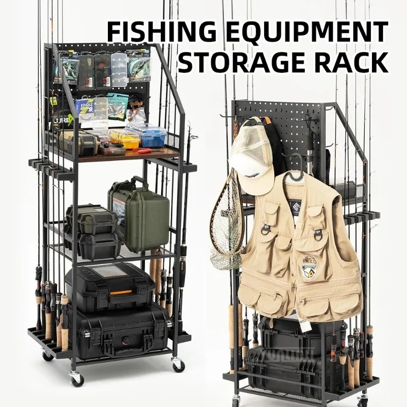 Fishing Rod Combo - Balıkçılık Malzemeleri için Depolama Rafı, Olta