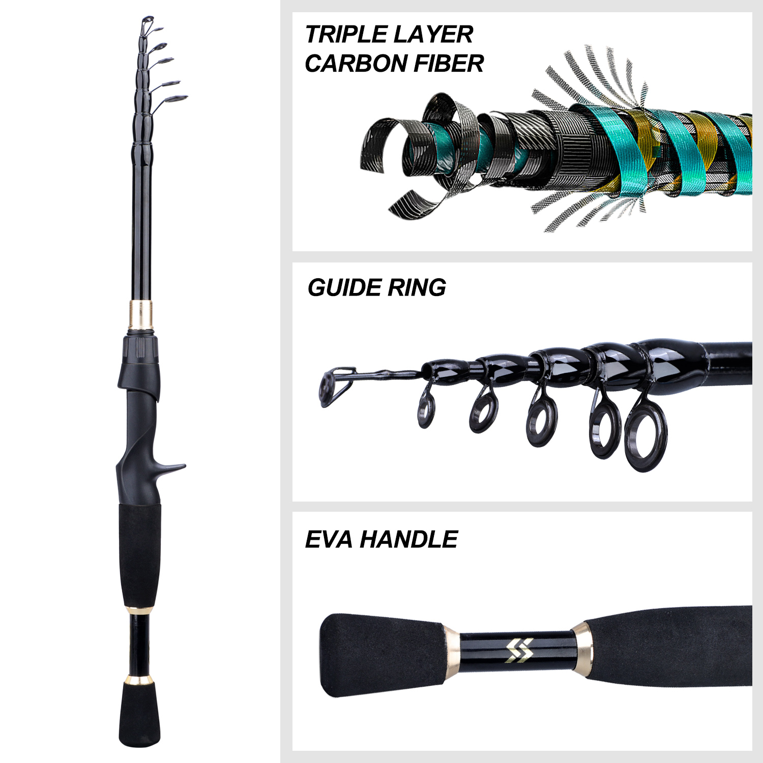 Sougayilang 1.8-2.4 m Döküm Ba - Fishing Rod Combo incelemesi ve fiyatı